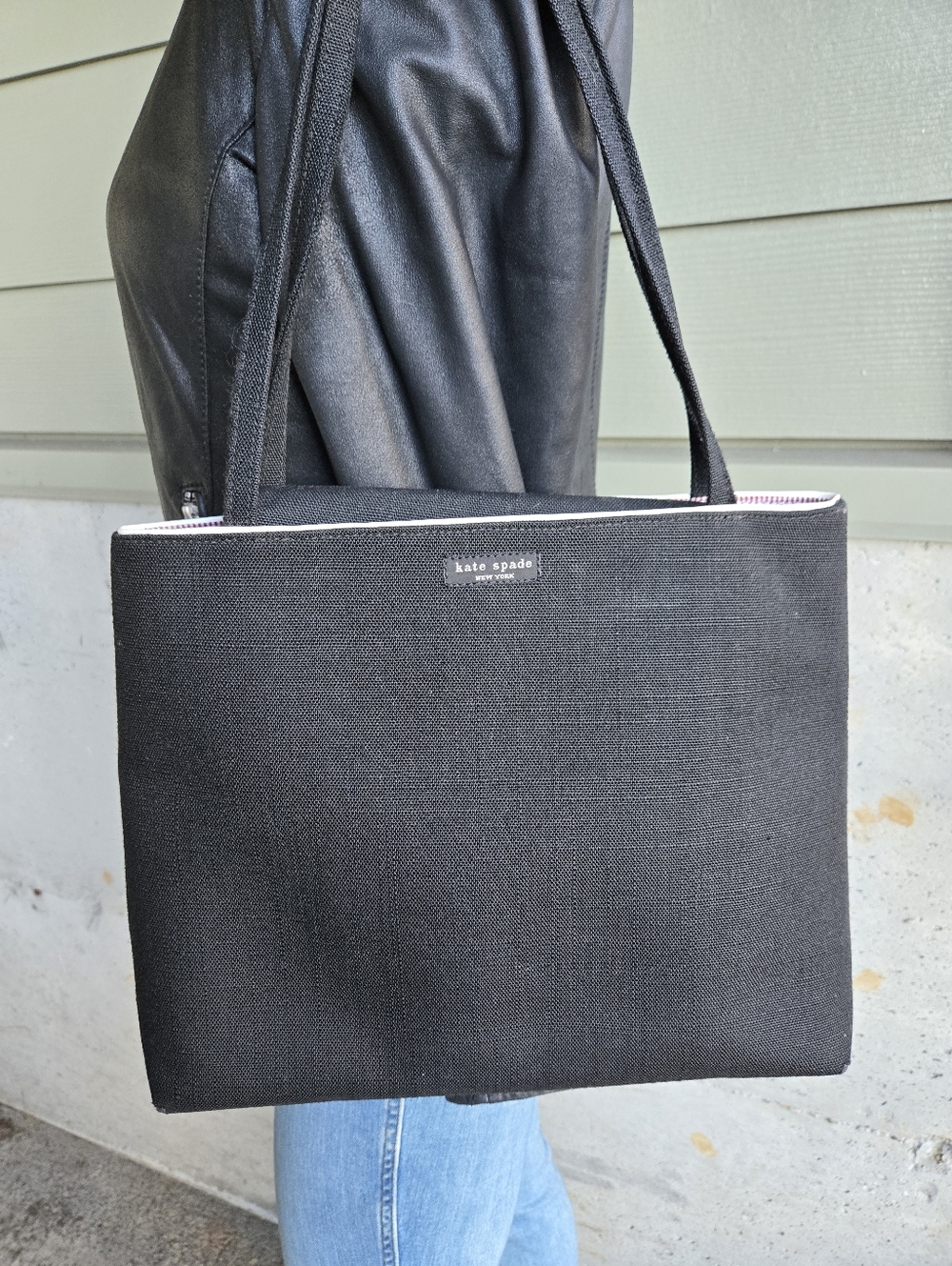 Kate Spade Black Canvas Tote